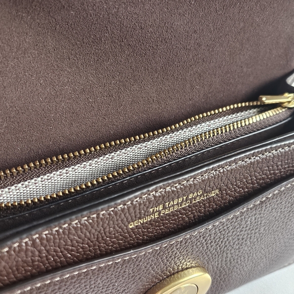 Coach Maple Pebbled Tabby 20 Leather Shoulder Bag with Gold Tone Hardware - Picture 11 of 16